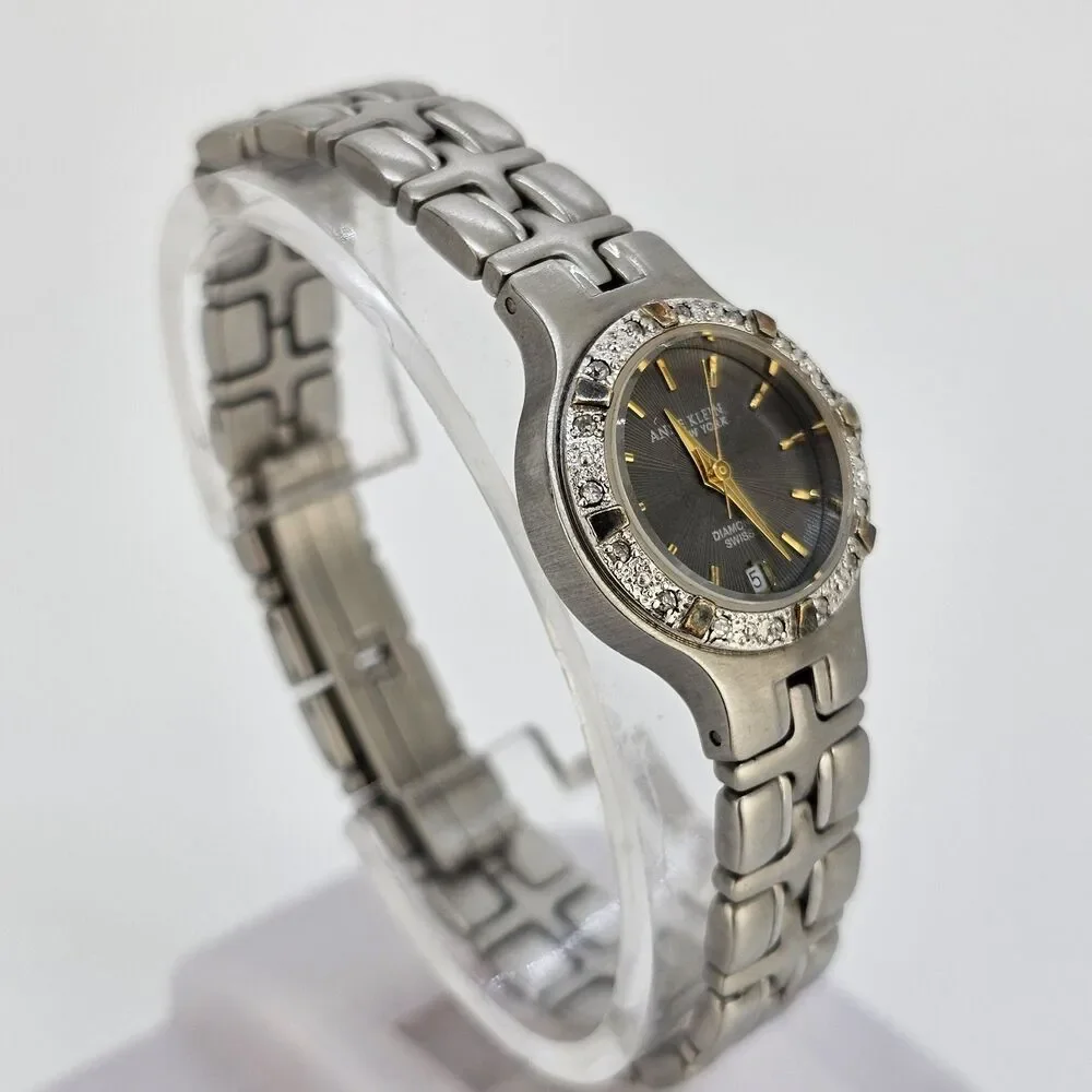 Anne Klein Diamond 18KT Accents Swiss Movement Women's‎ Watch 6.25